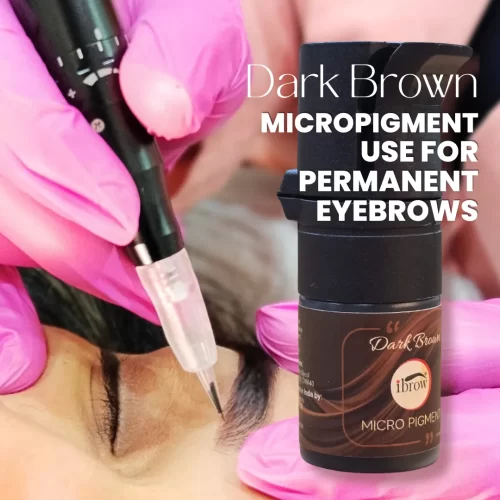 ibrow Permanent Makeup Microblading Semi Cream Ink for Eyebrows | Professional Use Only (Dark Brown, 10ml Bottle)