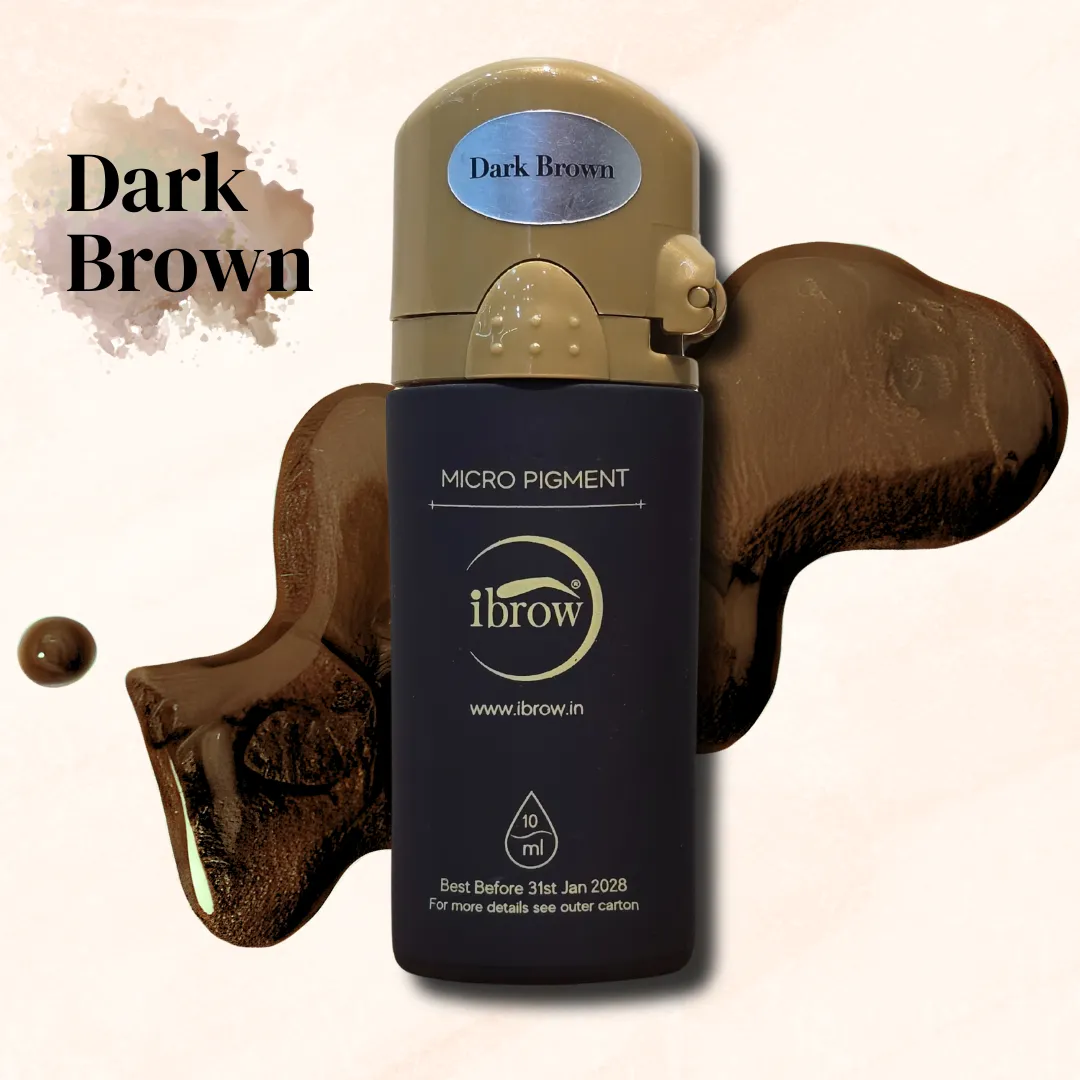 Dark Brown Permanent Makeup Microblading Semi Cream Ink for Eyebrows | Professional Use Only (10ml Bottle) by ibrow