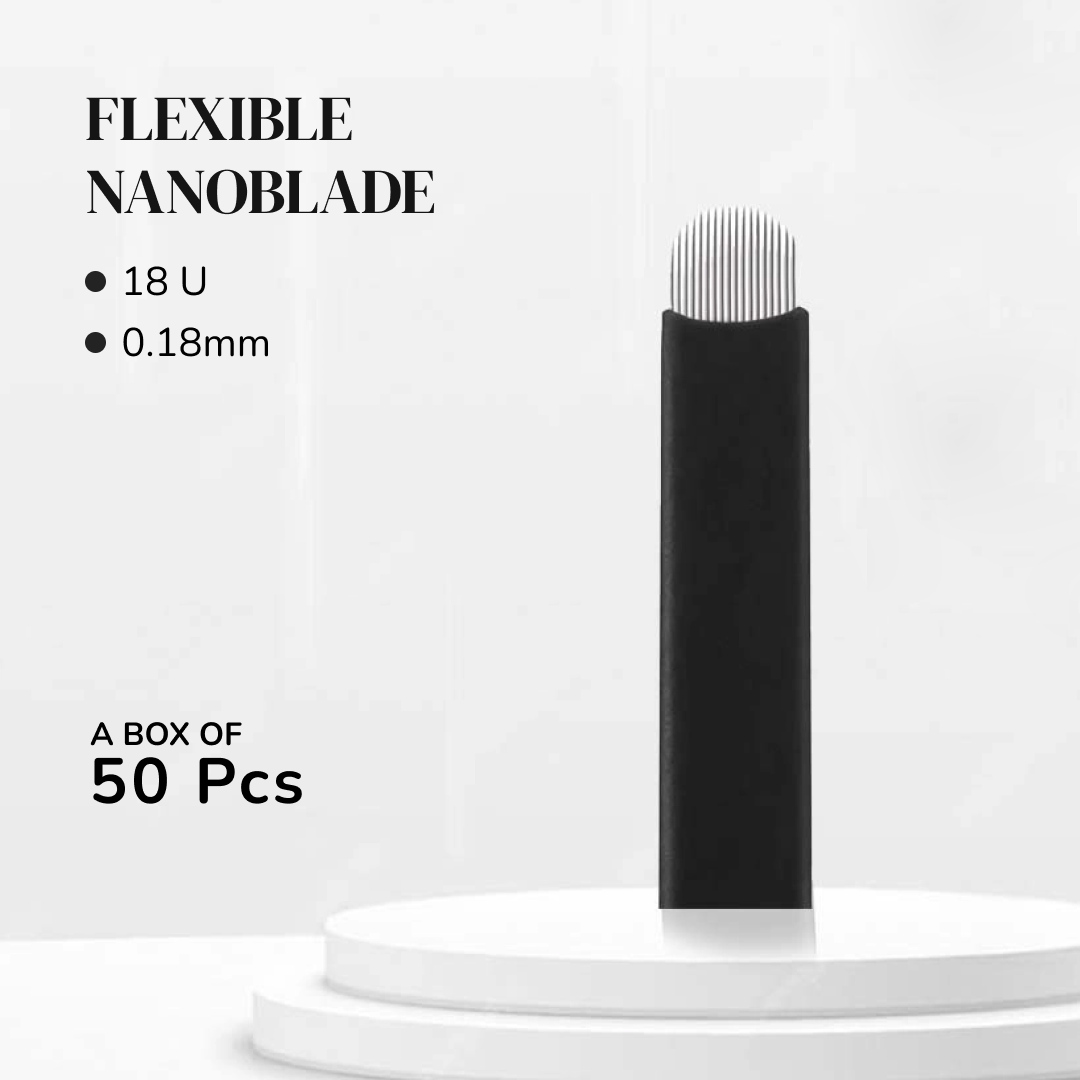 18U Pin 0.18mm PMU Microblading Nanoflex Blades (Box of 50 pcs)