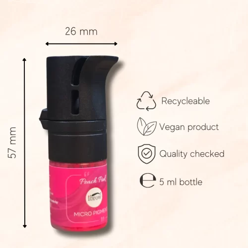 ibrow Permanent Makeup Peach Pink Liquid Pigment for Lips and Lip Blush - (5ml Bottle) - Image 7