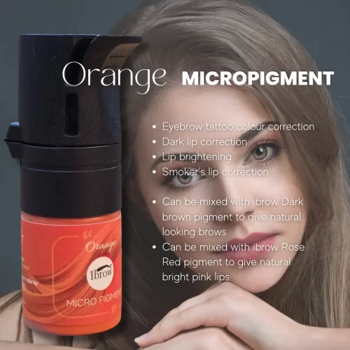ibrow Orange Liquid Pigment for Eyebrows, Liner, Lips - (5ml Bottle)