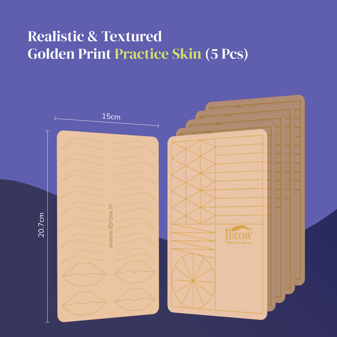 Dual sided Practice Skin for Microblading & PMU of Brows & lips (Unit of 5 Pieces)