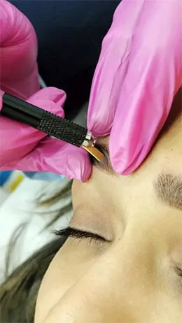 Dr. Gunjan Performing Microblading 2