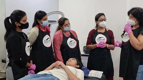 Dr. Gunjan Explaining about Colour-pigments to her trainees during her classes