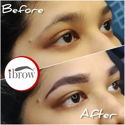 Before and After: She achieves flawless wye brows with Permanent Eyebrow Makeup